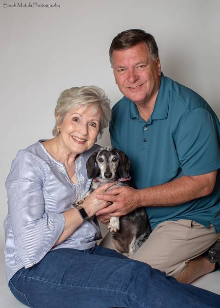 our spokesdog Willie with his two owners