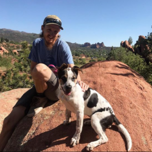 Willow and her dad hiking